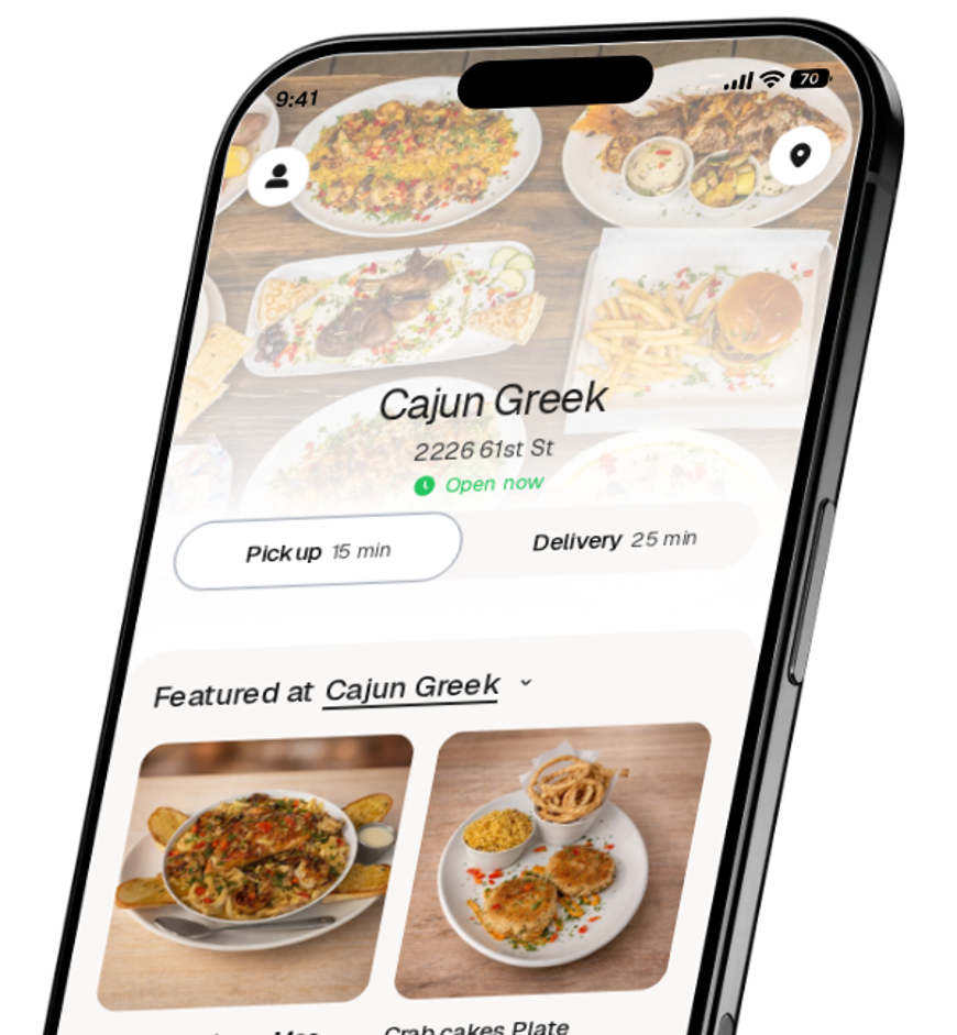 Cajun Greek app preview